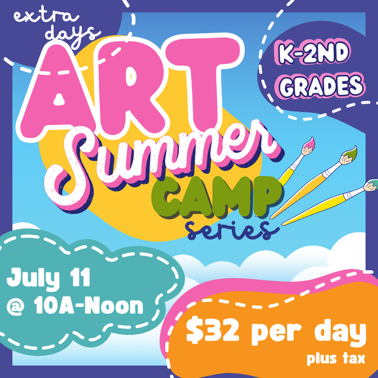 July 11 - K-2nd Grade Art Camp